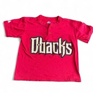 Arizona Diamondbacks Majestic Red Henley Youth S